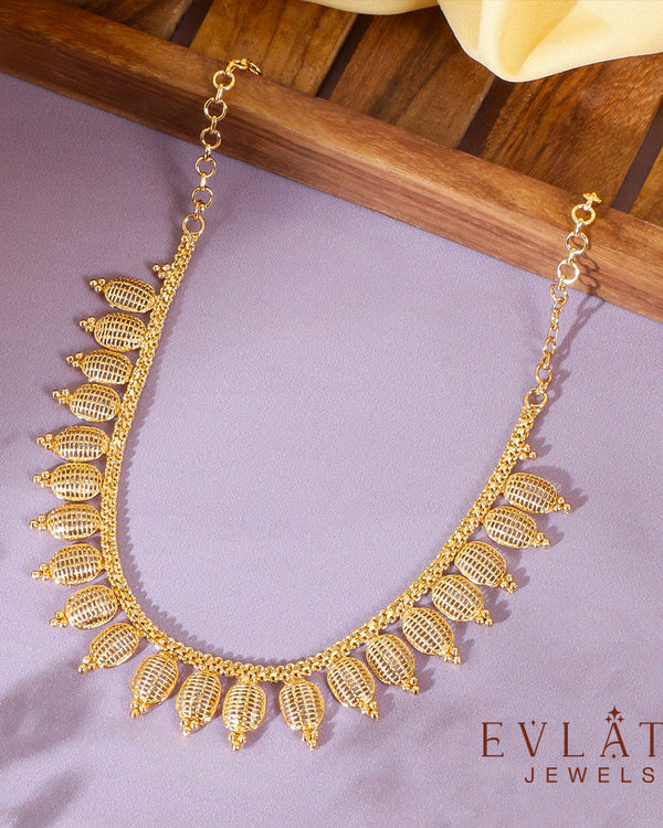 Premium Quality Gold-Plated plain Necklace Set – Evlath Jewels