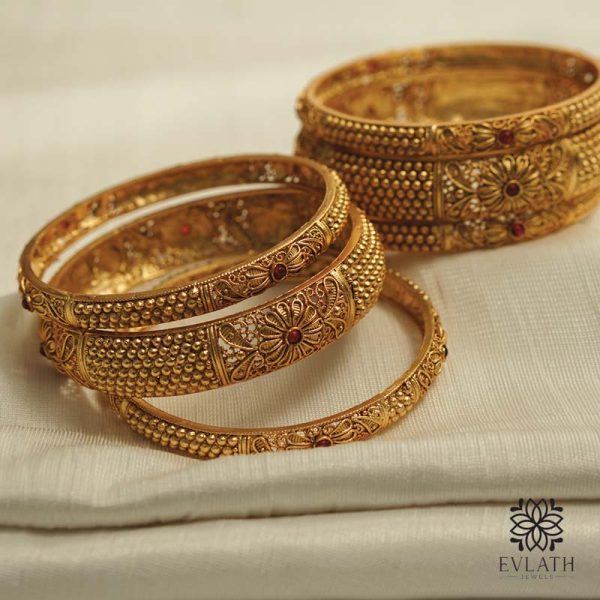 Traditional Antique Bangles - Evlath Jewels