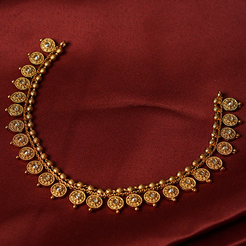 Temple Jewelry Necklace with white Stones - Evlath Jewels.