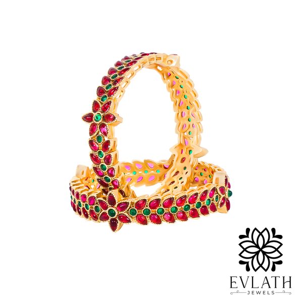 Semi-precious ruby bangles - Evlath Jewels