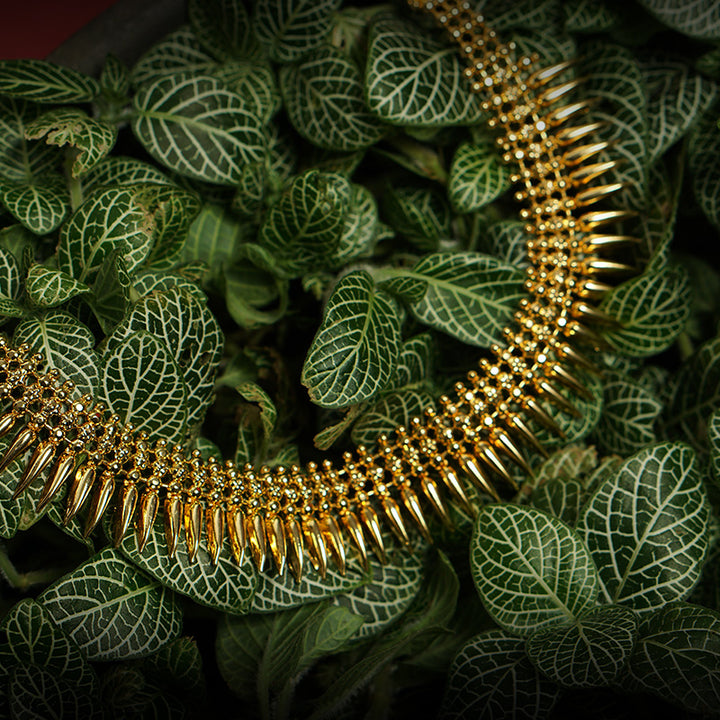 Premium Gold-Plated Mullamottu Necklace - Evlath Jewels