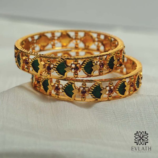 Premium Quality Palakka Bangles - Evlath Jewels