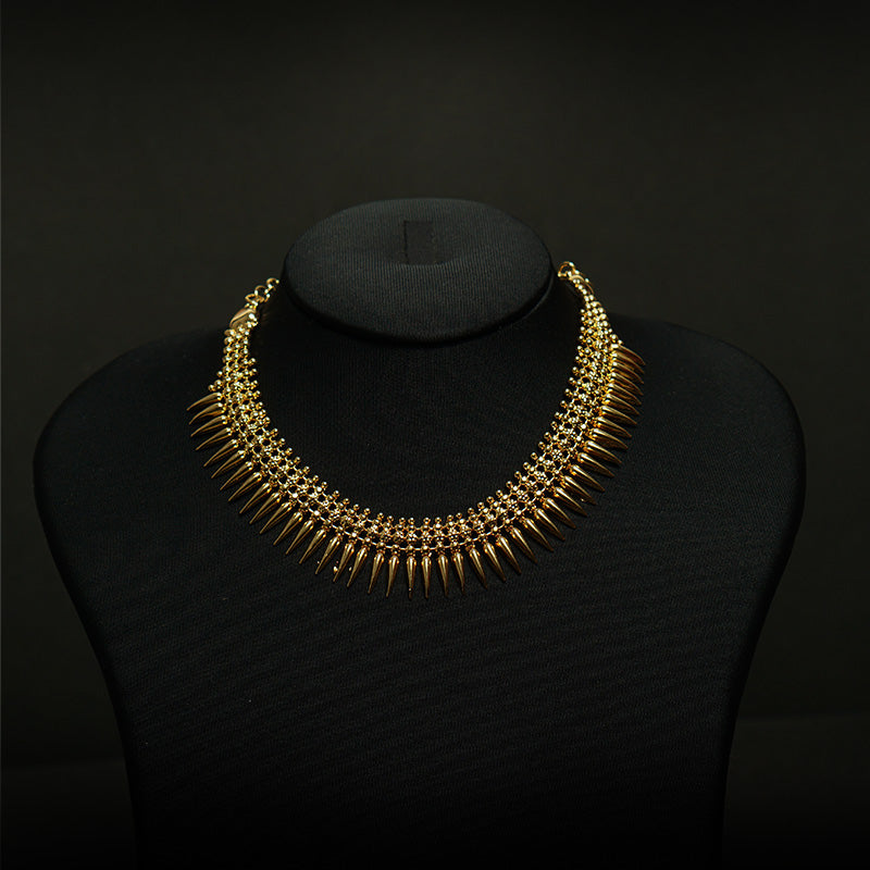 Premium Gold-Plated Mullamottu Necklace - Evlath Jewels