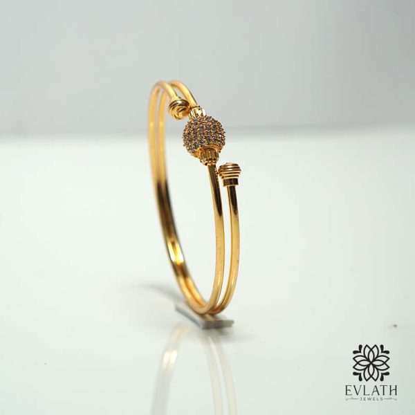 Premium-Quality Gold-Plated AD Stone Bangles - Evlath Jewels