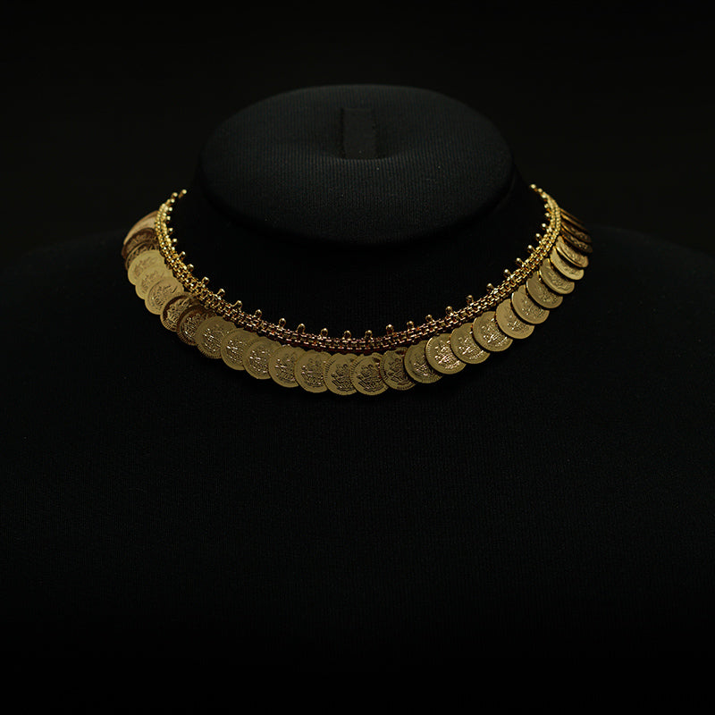 Premium Gold-Plated Kashu Mala Necklace Set – Evlath Jewels.