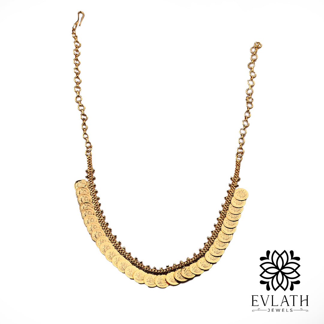 Premium Gold-Plated Kashu Mala Necklace Set – Evlath Jewels.